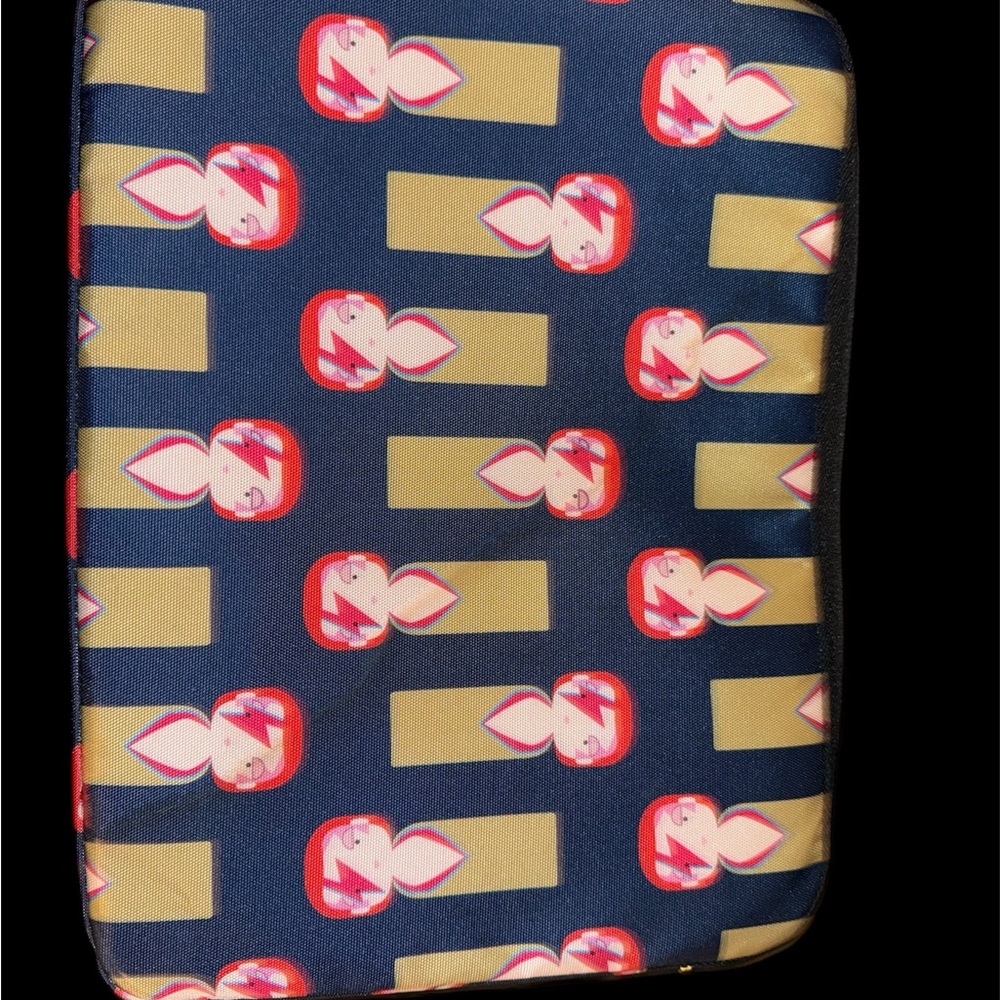 ☀️ Navy and Beige Graphic Print Laptop /ipad Sleeve